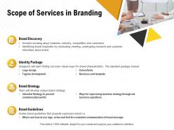 Scope of services in branding ppt powerpoint presentation model clipart images