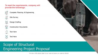 Scope of structural engineering project proposal ppt slides design inspiration
