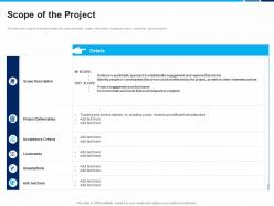 Scope of the project stakeholders project engagement and involvement process ppt slideshow