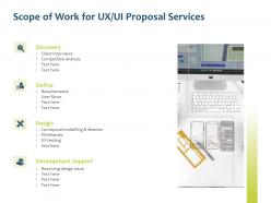 Scope Of Work For UX UI Proposal Services Ppt Powerpoint Presentation Slides