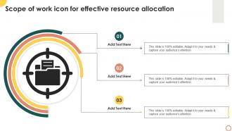 Scope Of Work Icon For Effective Resource Allocation