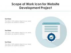 Scope of work icon for website development project