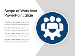 Scope of work icon powerpoint slide