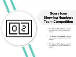 Score icon showing numbers team competition