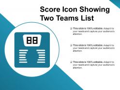 Score icon showing two teams list