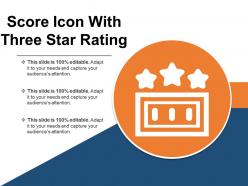 Score icon with three star rating