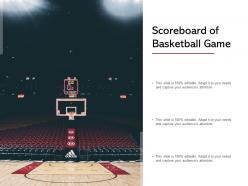 Scoreboard of basketball game
