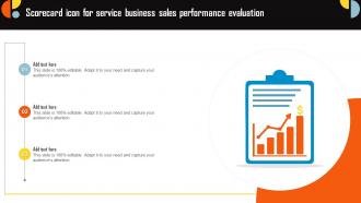 Scorecard Icon For Service Business Sales Performance Evaluation