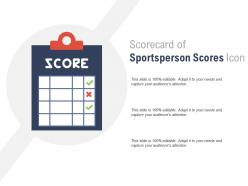 Scorecard of sportsperson scores icon