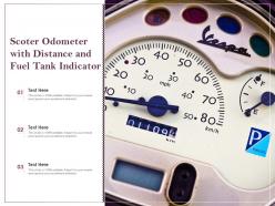 Scoter Odometer With Distance And Fuel Tank Indicator