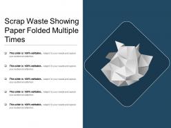 Scrap Waste Showing Paper Folded Multiple Times