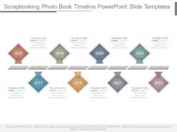 Scrapbooking photo book timeline powerpoint slide templates