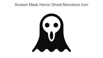 Scream Mask Horror Ghost Monotone Icon In Powerpoint Pptx Png And Editable Eps Format