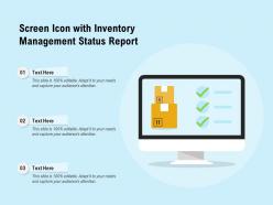 Screen icon with inventory management status report
