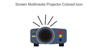 Screen Multimedia Projector Colored Icon In Powerpoint Pptx Png And Editable Eps Format
