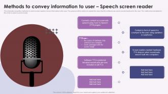 Screen Reader Methods To Convey Information To User Speech Screen Reader