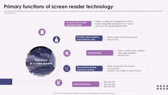 Screen Reader Primary Functions Of Screen Reader Technology