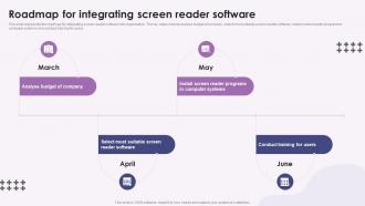 Screen Reader Roadmap For Integrating Screen Reader Software