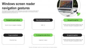 Screen Reader Types Windows Screen Reader Navigation Gestures