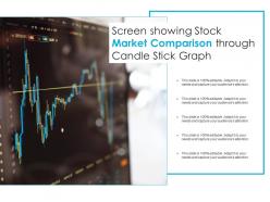 Screen Showing Stock Market Comparison Through Candle Stick Graph