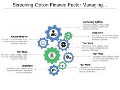 Screening option finance factor managing business risk increasing competitiveness