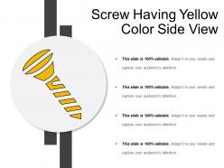 Screw having yellow color side view