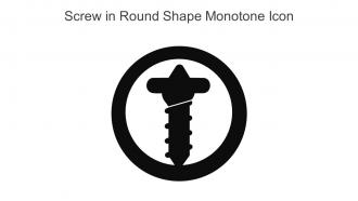 Screw In Round Shape Monotone Icon In Powerpoint Pptx Png And Editable Eps Format