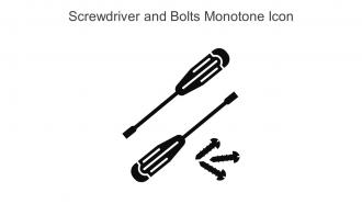 Screwdriver And Bolts Monotone Icon In Powerpoint Pptx Png And Editable Eps Format