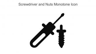 Screwdriver And Nuts Monotone Icon In Powerpoint Pptx Png And Editable Eps Format