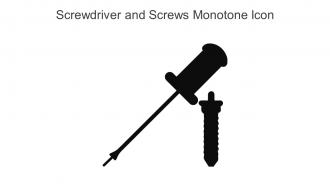 Screwdriver And Screws Monotone Icon In Powerpoint Pptx Png And Editable Eps Format