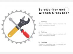 Screwdriver and wrench cross icon