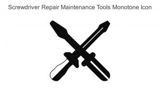 Screwdriver Repair Maintenance Tools Monotone Icon In Powerpoint Pptx Png And Editable Eps Format