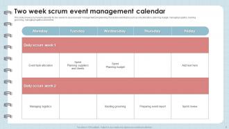 Scrum Calendar Powerpoint Ppt Template Bundles