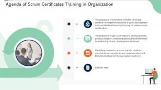 Scrum certificate training in organization agenda of scrum certificates training in organization