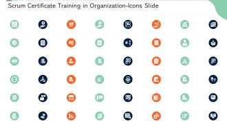 Scrum certificate training in organization scrum certificate training in organization icons slide