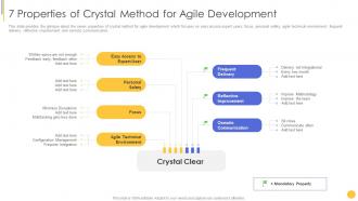 Scrum crystal and xp methodology 7 properties crystal method agile development