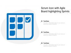 Scrum icon with agile board highlighting sprints