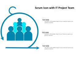 Scrum icon with it project team