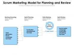 Scrum marketing model for planning and review