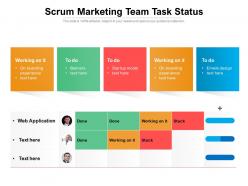 Scrum marketing team task status