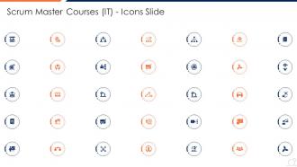 Scrum master courses it icons slide ppt model template