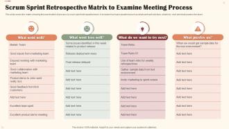 Scrum Sprint Retrospective Matrix To Examine Meeting Process
