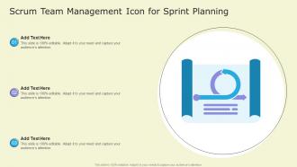 Scrum Team Management Icon For Sprint Planning