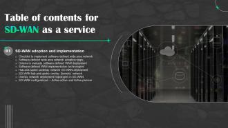 Sd Wan As A Service Table Of Contents Ppt Powerpoint Presentation Inspiration