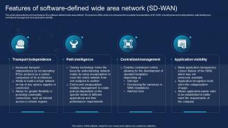 SD WAN IT Features Of Software Defined Wide Area Network SD WAN Ppt Outline Graphics Design