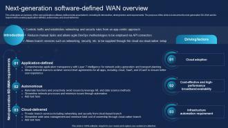 SD WAN IT Next Generation Software Defined Wan Overview Ppt Outline Inspiration