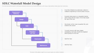 SDLC Waterfall Model Design Software Development Process