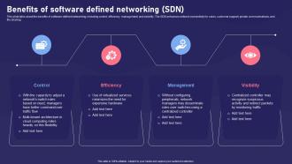 SDN Components Benefits Of Software Defined Networking SDN