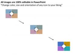 Se four staged matrix chart diagram flat powerpoint design