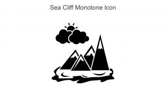 Sea Cliff Monotone Icon In Powerpoint Pptx Png And Editable Eps Format